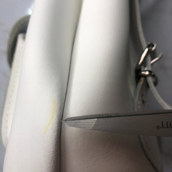 Grafea 100% Leather White Angel Baby Rucksack Backpack with Pom main image 9